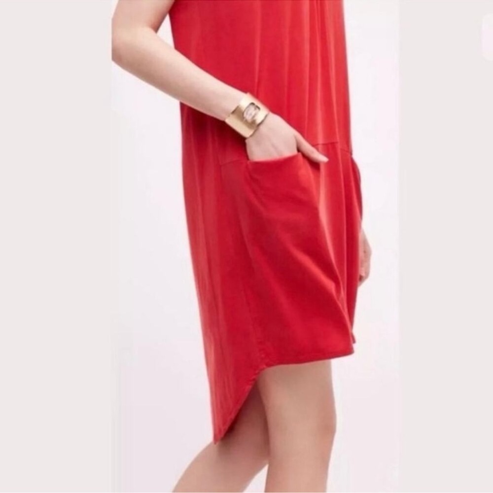 Dolan Red High-Low Asymmetrical Sheath Dress